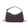 New cross-border hand-woven women's bag, frosted handbag, large capacity, trendy and fashionable, versatile crossbody bag, shoulder bag