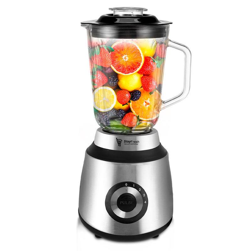 8-in-1 4L High Power Stainless Steel Blender and Mixer with Ice Crusher, Meat Grinder, and Juicer
