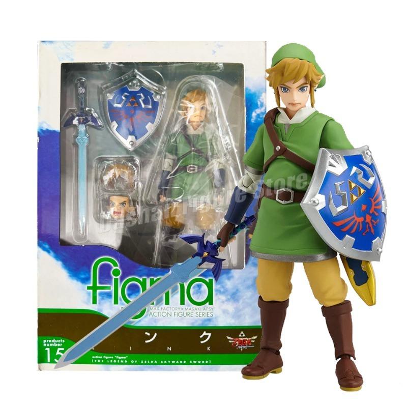 The Legend of Zelda Skyward Sword Figures Figma 153 Link Action Figure PVC Collection Model 14cm Anime Ornaments Figurine Toys