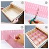 4Pcs Adjustable Drawer Dividers Set Multipurpose Cabinet Organizer Dividers for Underwear Socks Cosmetics Sundries