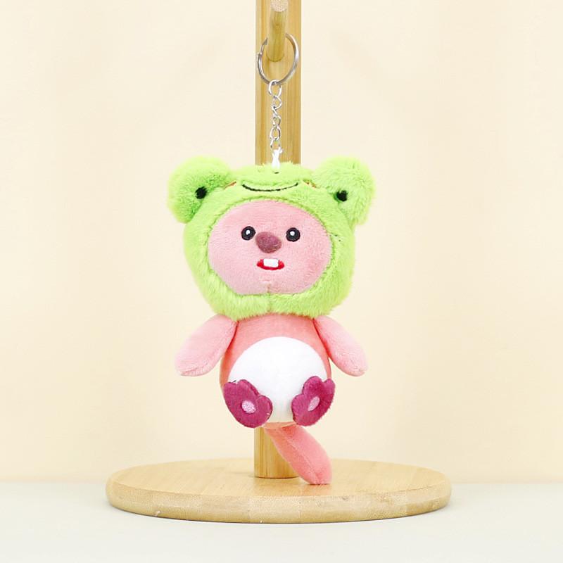 Creative Beaver Plush Toy Keychain Soft Animal Doll For Wedding Toss And Bag Decor