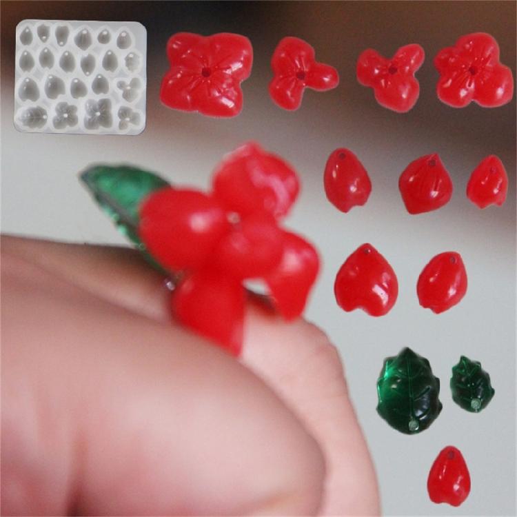 Detailed Floral Silicone Mould For Handcraft Necklace Charm Earring Designs