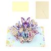 Greeting Card with Envelope Florals and Butterfly 3D Popup Blessing Card Birthday Card for Mother Girlfriend Daughter