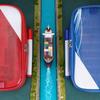 Waterproof PU Leather Pencil Case High Capacity Pencil Pouches Multi Compartment Zippered Pen Bag For Student Adult Kid