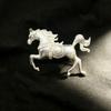 Clothes Accessories Horse Badge Pin Light Luxury Alloy Zodiac Animal Badge Pearl Vintage Horse Brooches Clothes Decoration