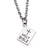 Pray Amulet Charm Necklace Cross Pendant Vintage Halloween Witchy Jewelry 43cm Chain