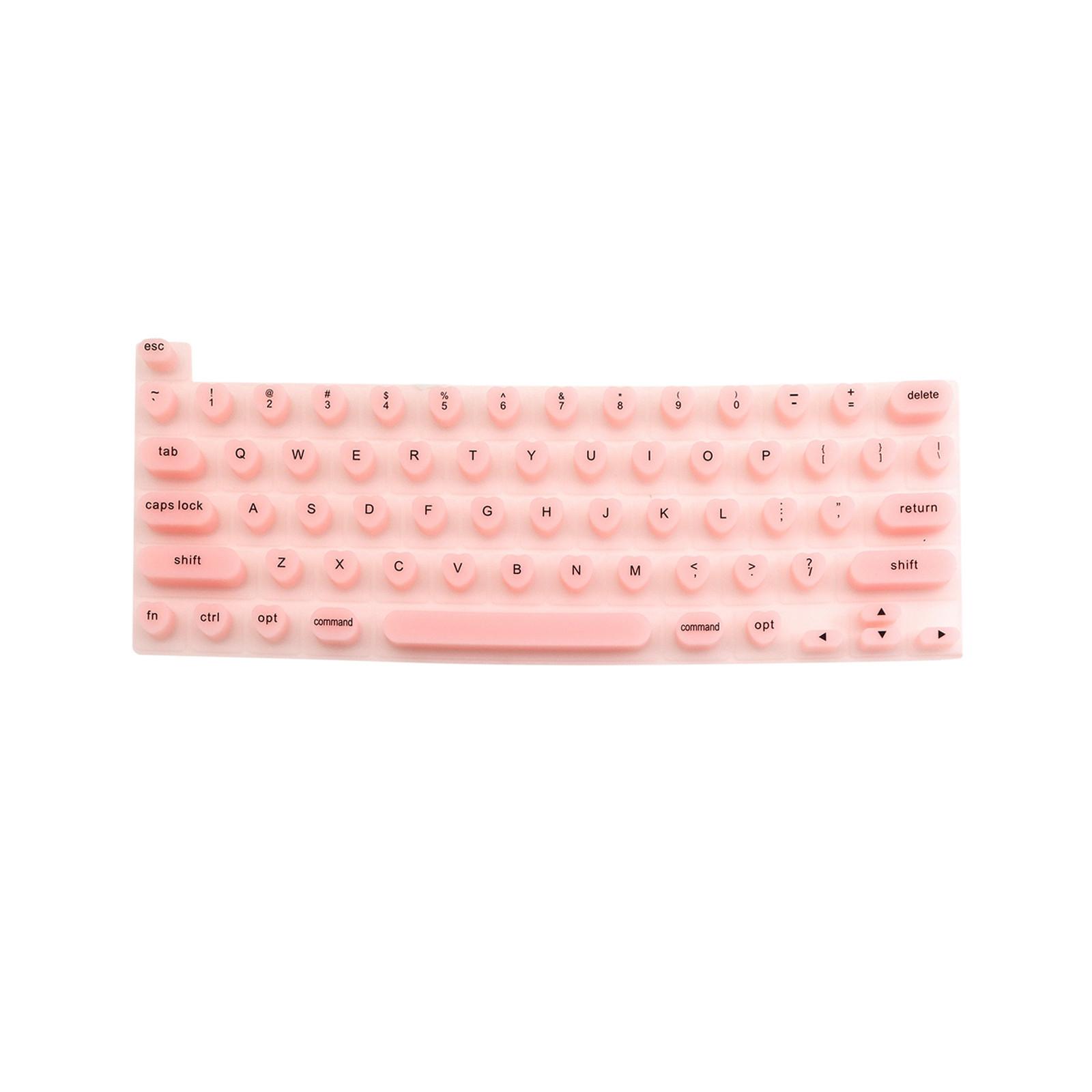 

Накладка на клавиатуру для длинных ногтей, удобный набор текста, приподнятая защитная накладка для клавиатуры для нейл-арта, силиконовая водонепроницаемая One Size розовый