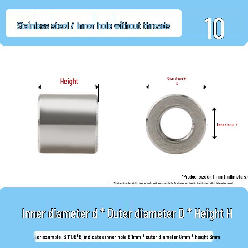 

Stainless Steel Spacer Washer and Sleeve Kit - Screw Isolation Bushings and Heightening Pads