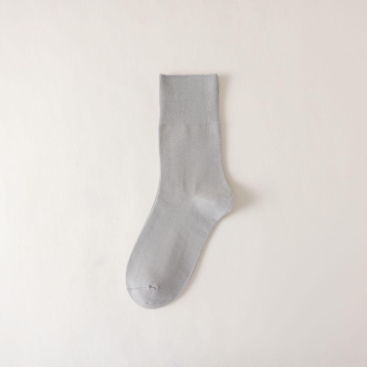 

Women s Spring/Summer Mid-Calf Pure Cotton Socks - Solid Color, Thin Maternity, Japanese Style, Soft, Loose Mouth, Boneless Design. One Size