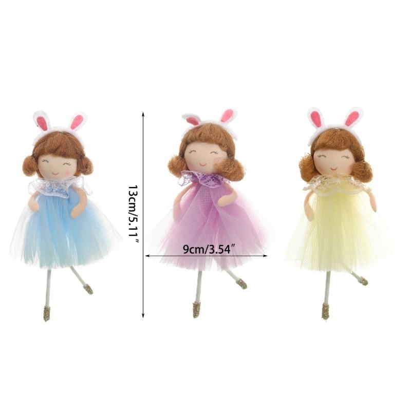Hanging Ornament Girl Doll Figurine Set of 3 Easter Holiday Decoration Wall Mounted Pendant Room Decoration Easter Gift