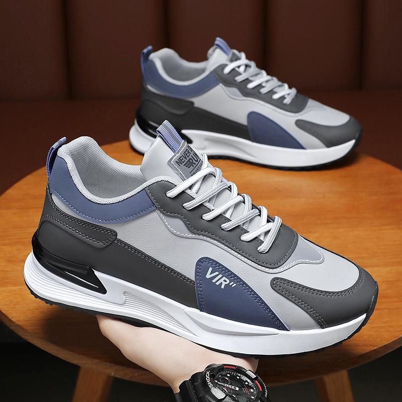Spring 2024 Men's Breathable Korean-Style Trendy Thick-Soled Dad Sneakers