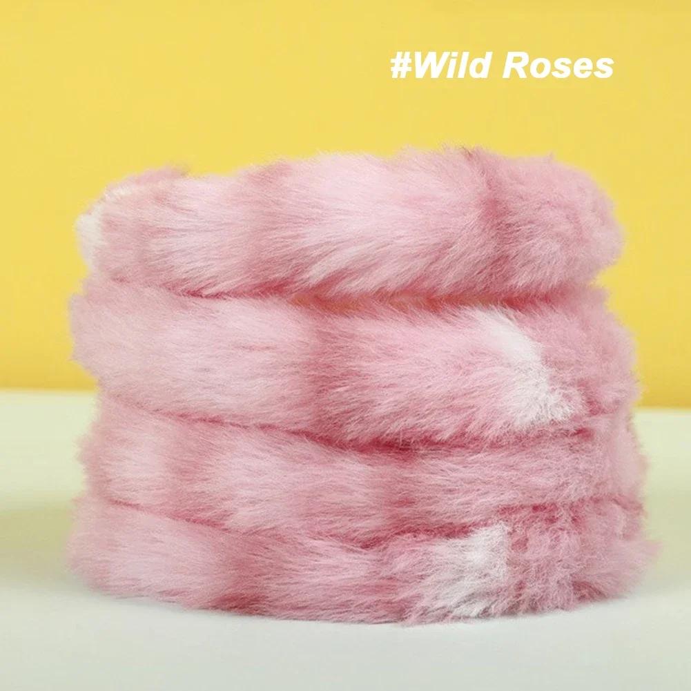 1m Plush Rabbit Hair Twisting Rod Color Fur Ribbon Tapes Rod DIY Gift Plush Twist Wire Stick Dog Toy Handmade Sewing Accessories