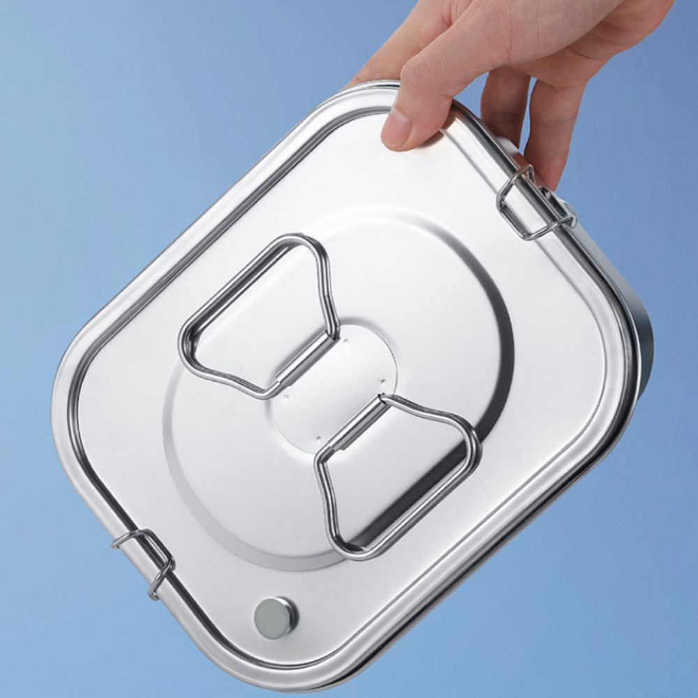 304 Stainless Steel Camping Lunch Box Compartmental Food Storage Box Dinnerware Picnic Box  Trip