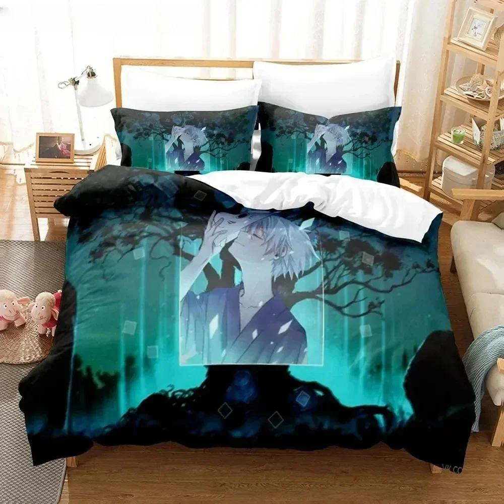 NEW 3D Anime Gintama Bedding Set Quilt Cover Pillowcases Single Double Full Queen King Kids Teens 3D Sakata Gintoki Duvet Cover