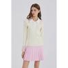 Goxo Smile Heart Double Collar Knit
