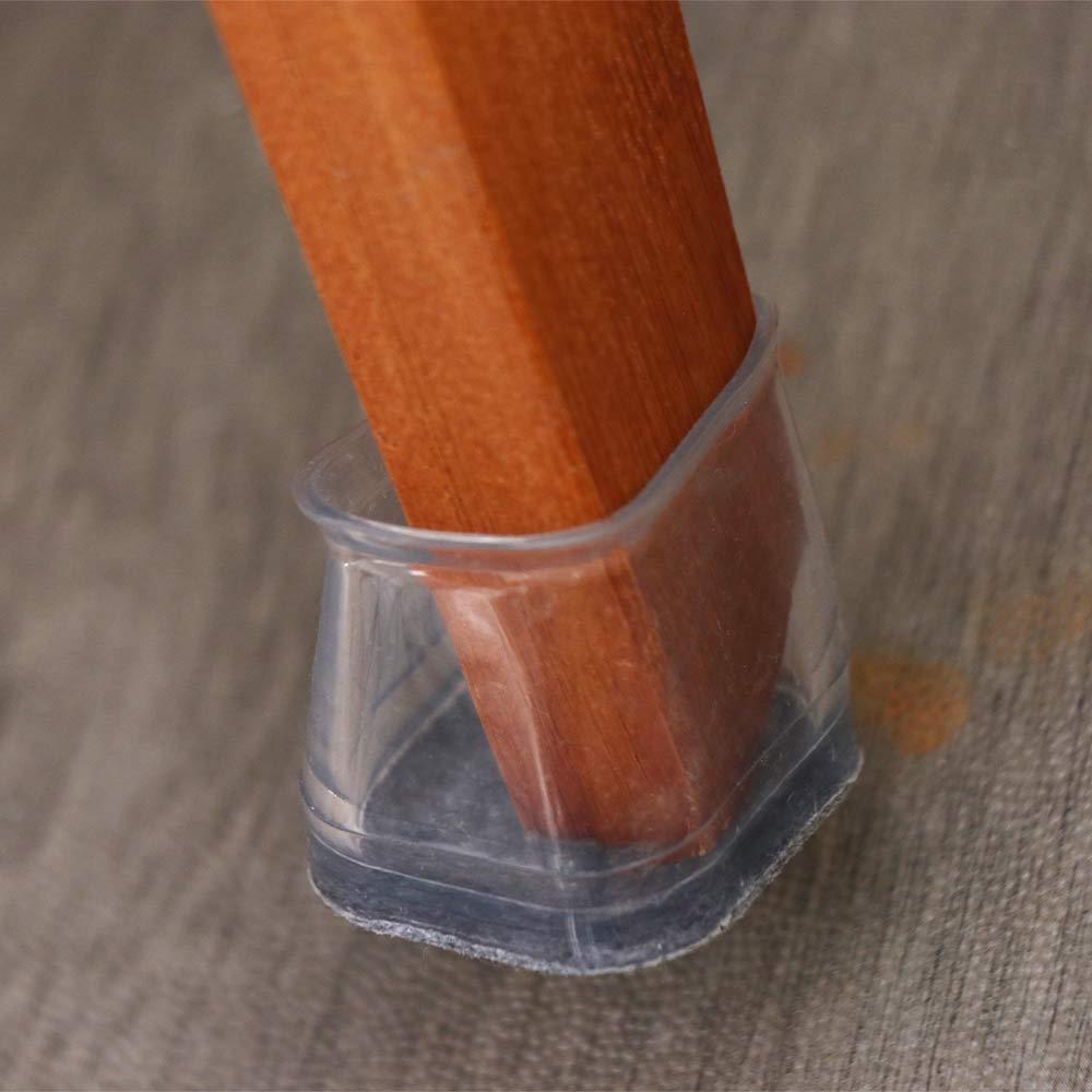 Non-Slip Chair Leg Cover Square Silicone Leg Caps Universal Chair Feet Cover  Furniture