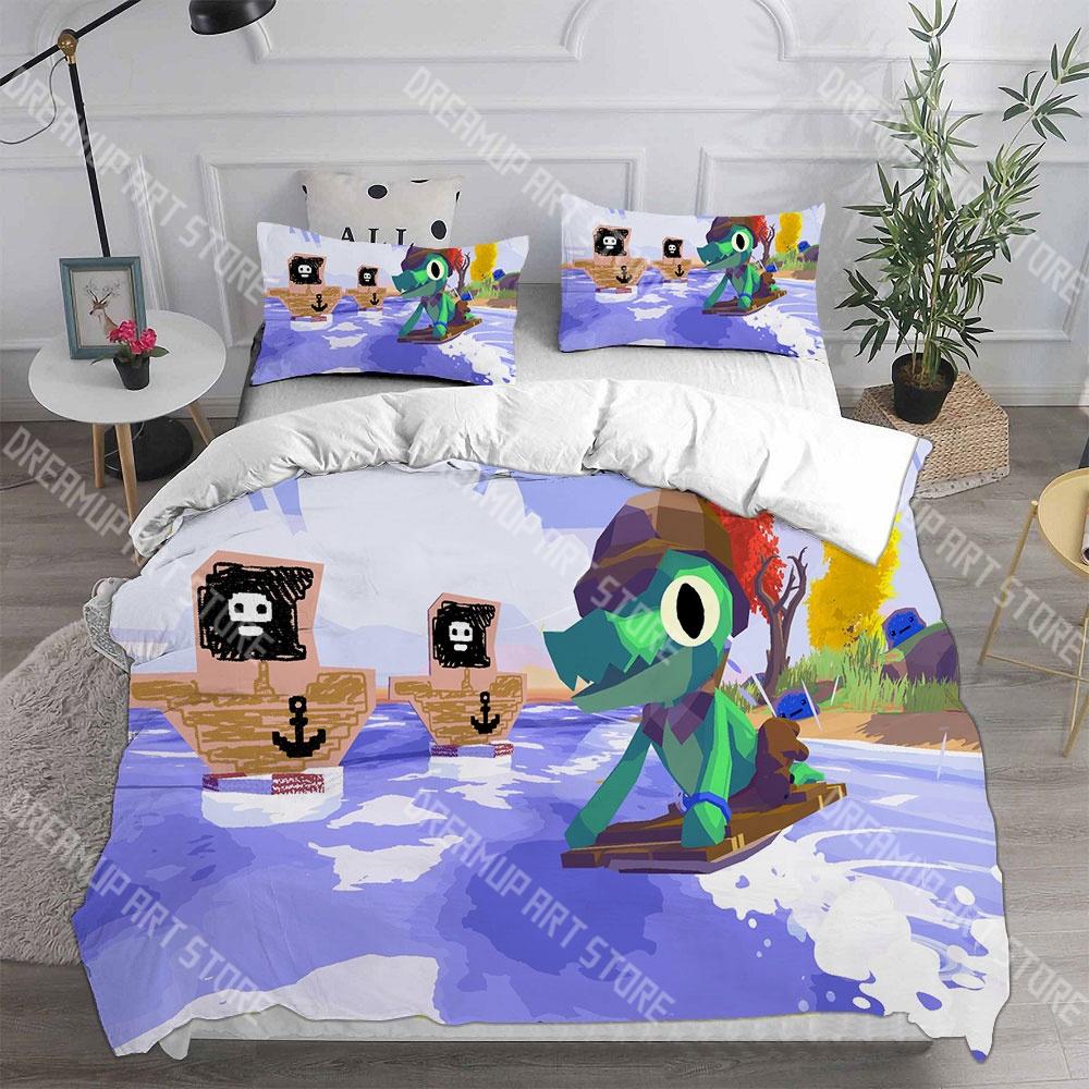 Fashion Lil Gator Game Bedding Set Single Twin Full Queen King Size Bed Set Kids Bedroom Duvetcover Sets Bed Sheet Set