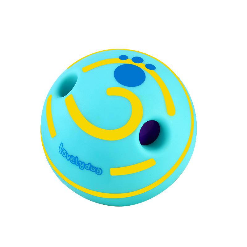 Dog Toy: Self-Play Rolling Sound Ball – Silly Laugh, Teething Relief, Bite-Resistant, Boredom Resistant Pet Ball