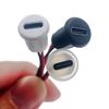 Threaded Type C Female Socket Connector Pre Soldered Wires Anticorrosion Shell For Diy Car Modification Device Repair
