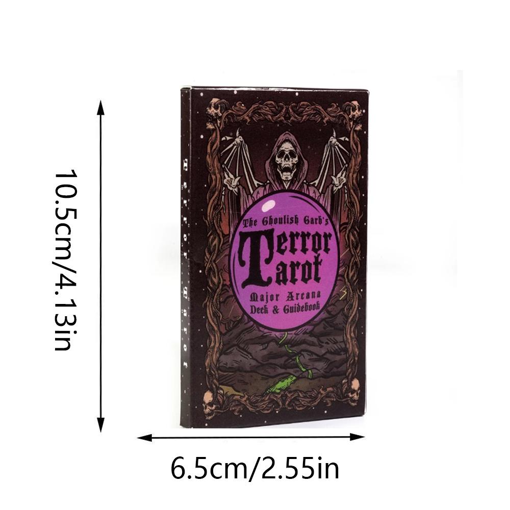 Newest 22pcs CardsThe Ghoulish Garb Terror Tarot Major Arcana Tarot Card Deck Gothic Halloween Tarot