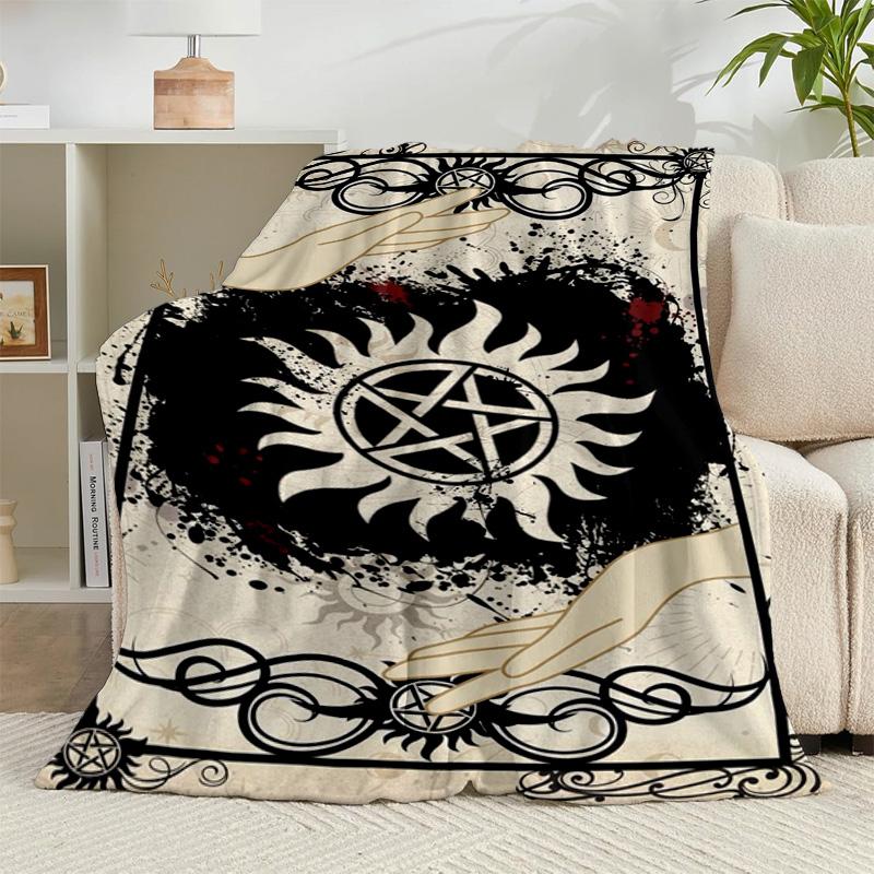 1PC Natural Symbolism Flannel Blanket Gift, Suitable for Both Men And Women, Soft Ideal for Beds And Sofa, Birthday Or Christmas Gift