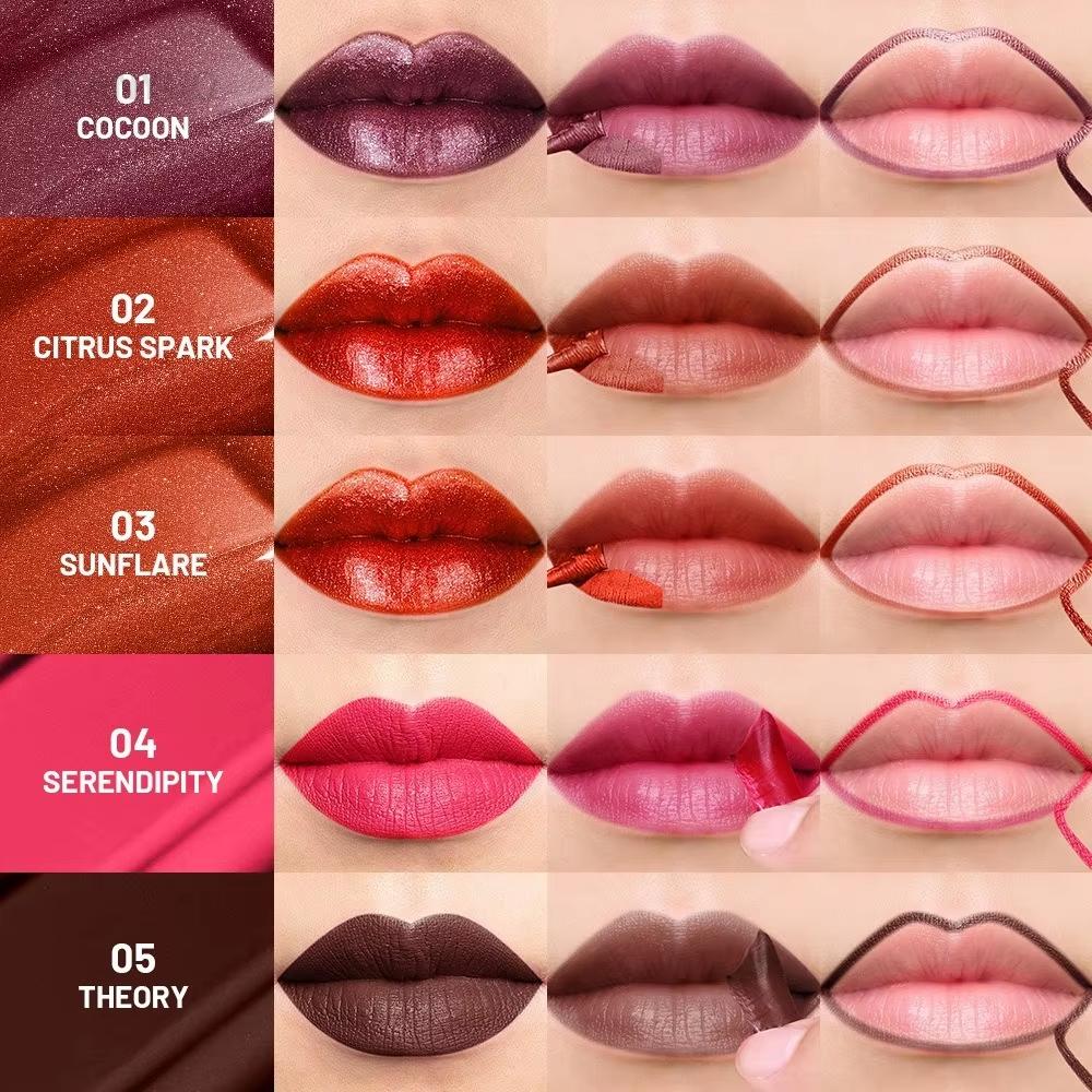 Waterproof Liquid Peel-off Lip Gloss Rose Red Brown Matte Lipstick Non-stick Cup Lasting Makeup Moisturizing Lip Tattoo Pigment