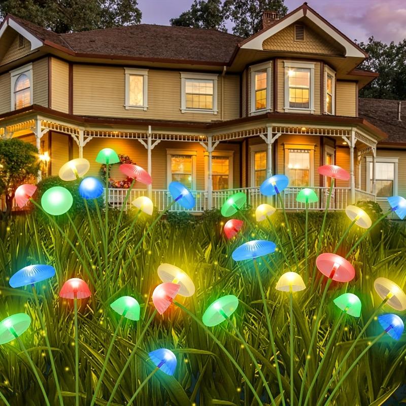 Solar Garden Lights Dual Mode Led Solar Mushroom Lights Waterproof Decor Yard Patio Pathway Jellyfish for Garden Ambiance