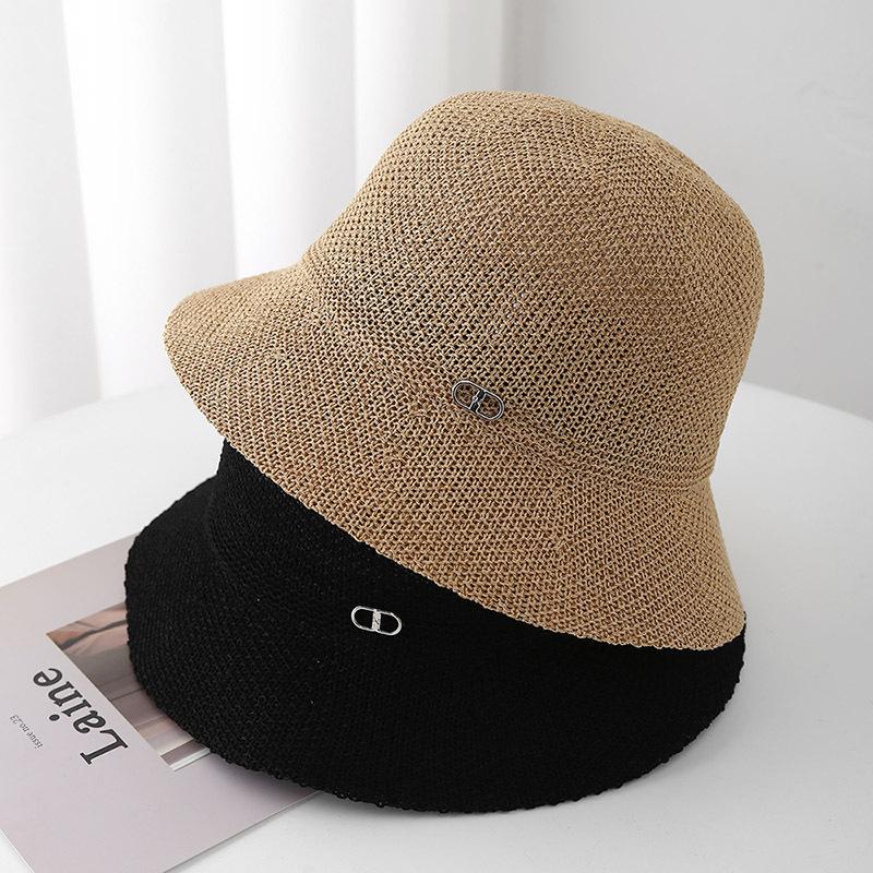 Bucket Hat Sun Protection For Women Korean Minimalist Knit Fisherman Cap Breathable Travel Hat Beach/urban/vacation Sunscreen