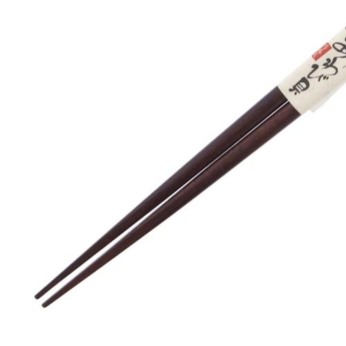 Natural Wood Lacquered Chopsticks with Abalone Shell and Rabbit Design, 23cm