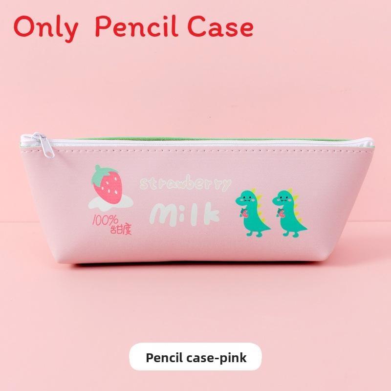 Creative Dinosaur Leather Pencil Case For Students With Large Capacity And Portable Design