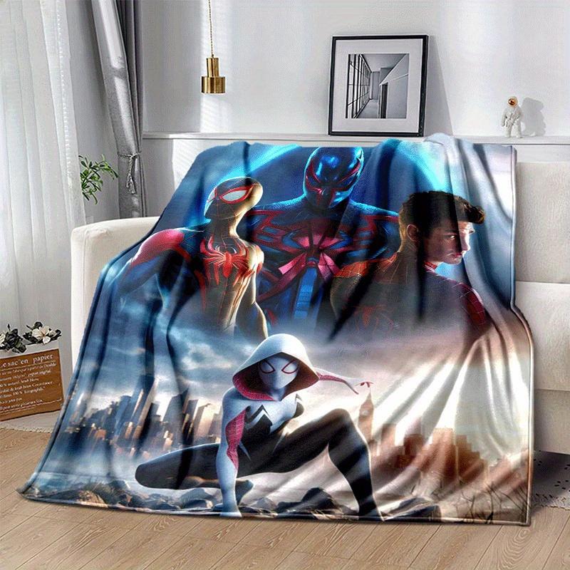 1pc Spider-Man Printing Blanket - Soft, All-Season Throw for Living Room, Bedroom,Personalized Gift with Adorable Cartoon Design