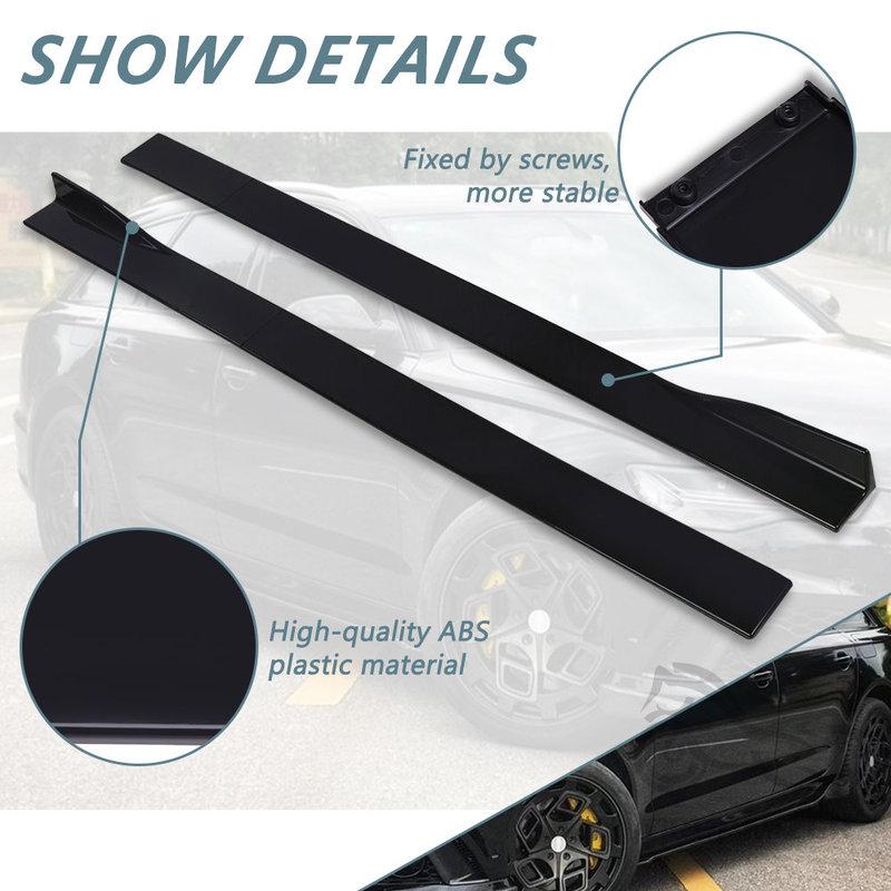 6PCS 2M Universal Side Skirts Extension Rocker Panels Lip Splitters For Chevy Chevrolet Camaro SS 2000-2022 Car Accessories