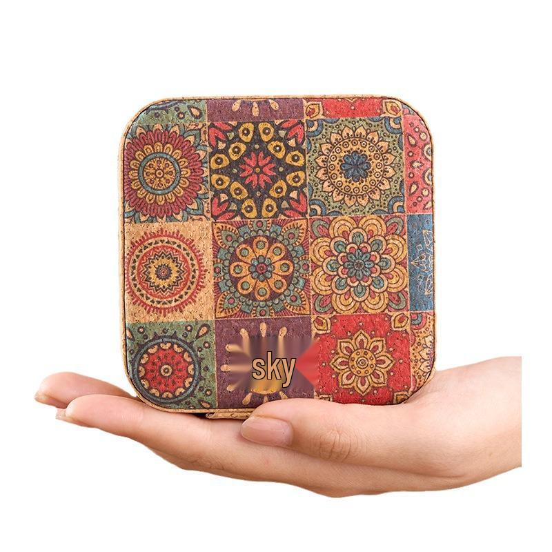 Retro-Style Faux PU Leather Sewing Box with Needle and Thread Set - Portable Household Essential Kit