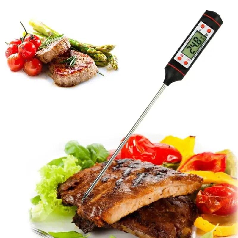 Food Thermometer Portable Stainless Steel Probe Cooking Temperature Measurement Pen Kitchen Food Thermometer Measurement