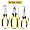 3Pcs 6 Inches Wire Pliers Electrician Specific Pointed Nose Pliers Multi-Functional Labor-saving Household Electrician Pliers