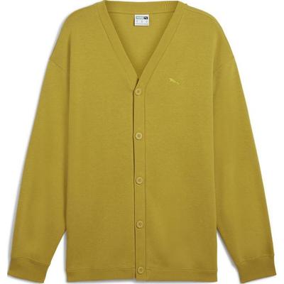 Handwerklich gefertigter einfarbiger V-Ausschnitt Langarm Strick-Cardigan Unisex Cardigans Braun 629967-21