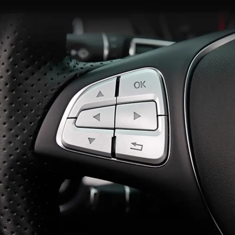ABS Car Accessories Steering Wheel Buttons Knob Trim Cover Stickers For Mercedes Benz A B C E S GLC CLA CLS GLE GLS GLK Class
