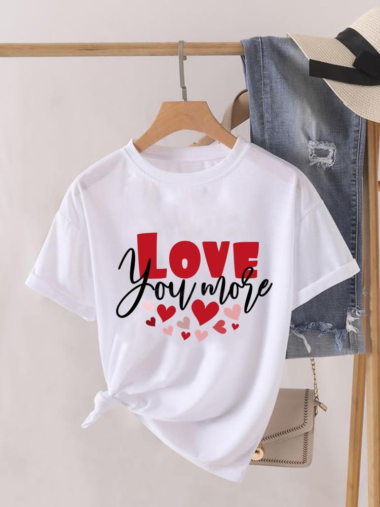 (Asian Size) T Shirt Lady Female Top Fashion Flower Cute 90s Graphic Short Sleeve T-shirts Casual Printed Clothing Women Tee