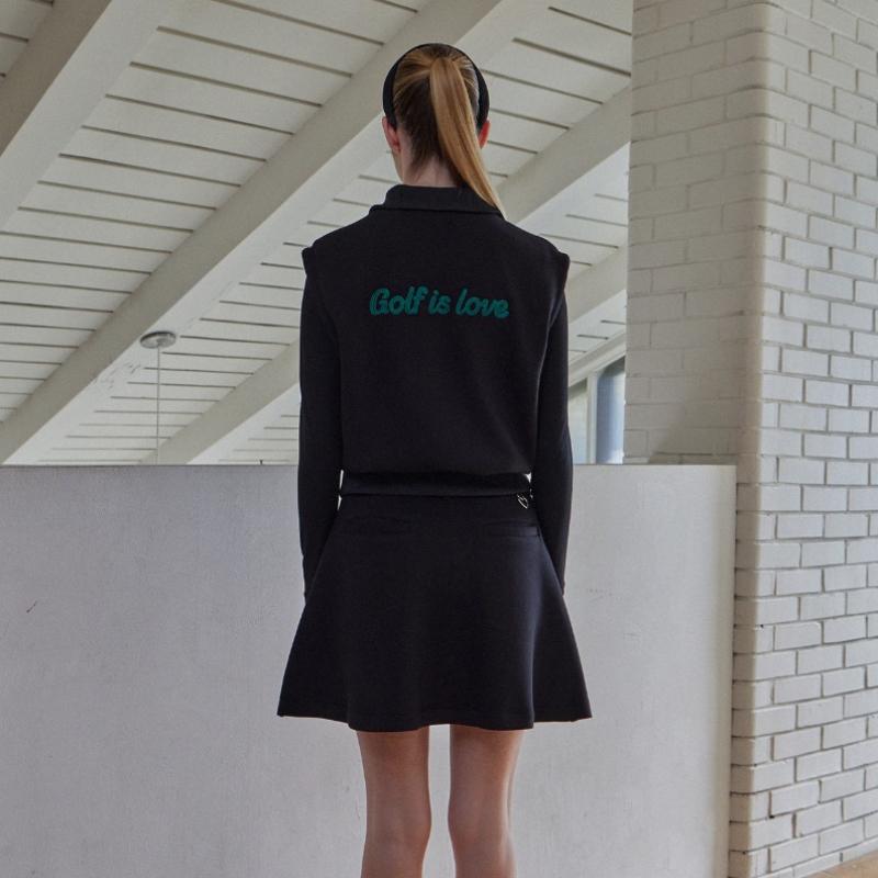 Goxo Black Greenheart Zip Up Vest