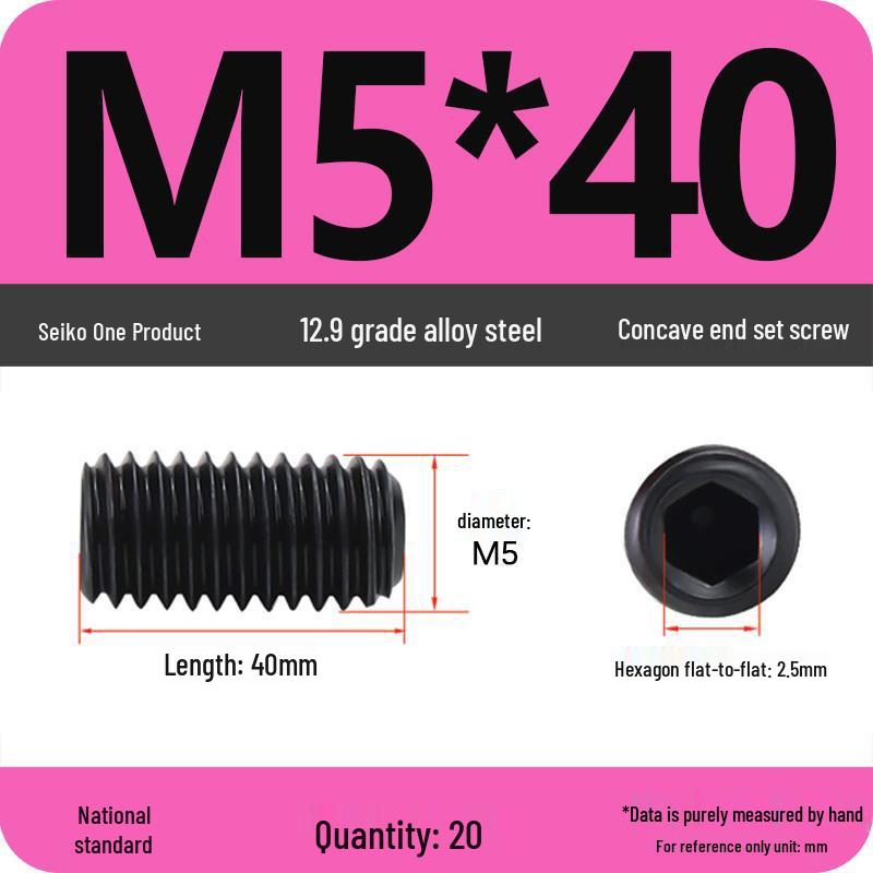 12.9 Grade Hex Socket Set Screw Grub Screw (M3-M12)