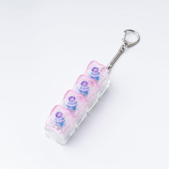 Keyboard Fidget Toy Realistic Clicking Sound Keychain with Compact Keyboard Design Stress Relief Key Chain Bag Accessories