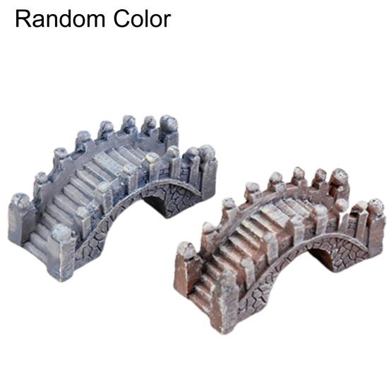 2Pcs Retro Arch Bridge Fish Tank Aquarium Micro Landscape Miniature Ornaments