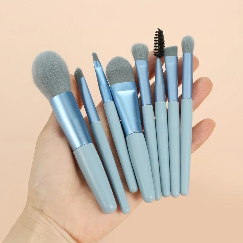 

8Pcs Portable Makeup Brush Eyeshadow Foundation Blending Make up Soft Fluffy Cosmetics Concealer Makeup Brush Make Up Supplies