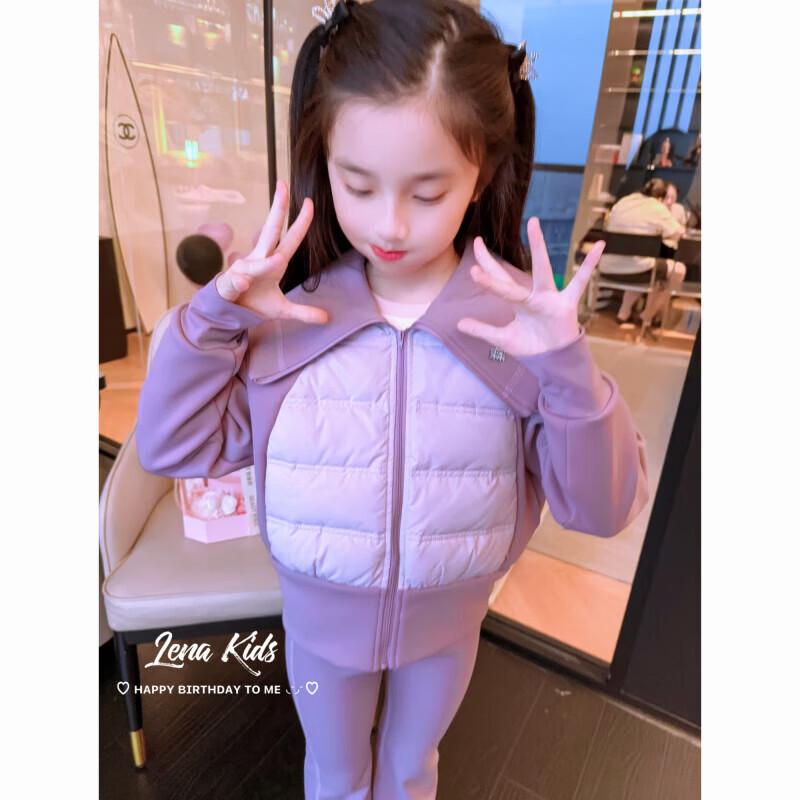 

Комплект для девочек LENAKIDS 4-в-1: Пуховик и брюки на флисовой подкладке 110 (H: 105-115cm)