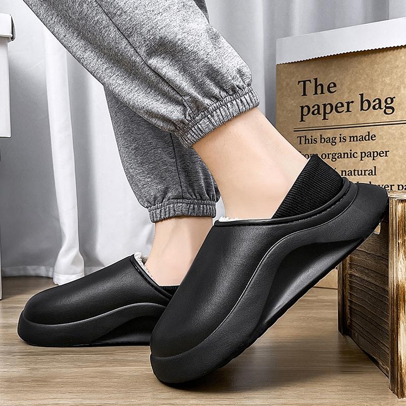Men's Winter Cotton Slippers Casual Comfortable Shoes For Home Mans New Outside Unique Design Mens Slipper Keep Warm