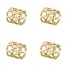1/4Pcs Alloy Circle Scarves Brooch Pins Metal Heart Hollow Out Silk Scarf Buckle Ring Clips For Women Girls Clothing Accessories