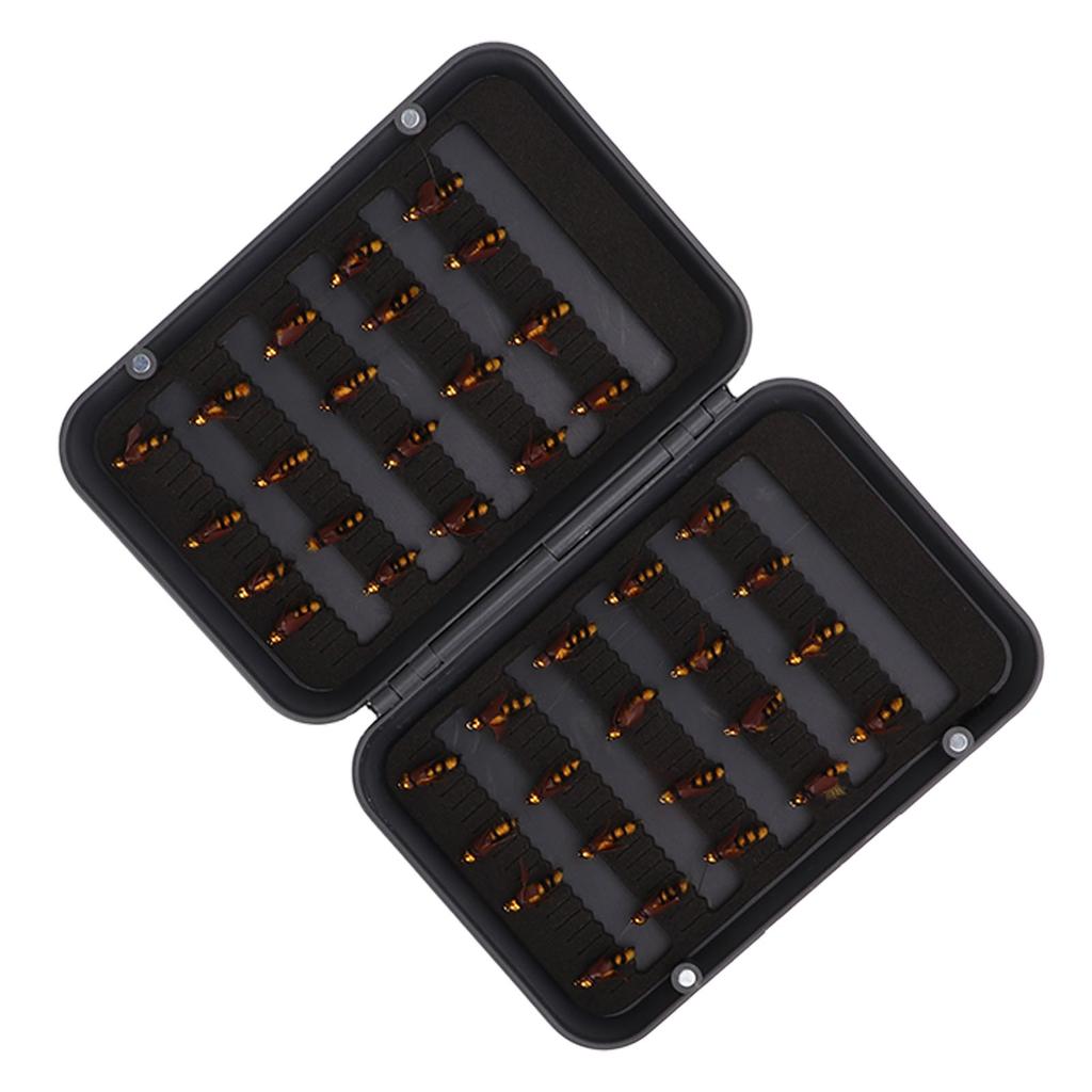 40PCS Fly Fishing Lure with Storage Box Stainless Steel Fishing Artificial Bait for Outdoor Fishing Enthusiast