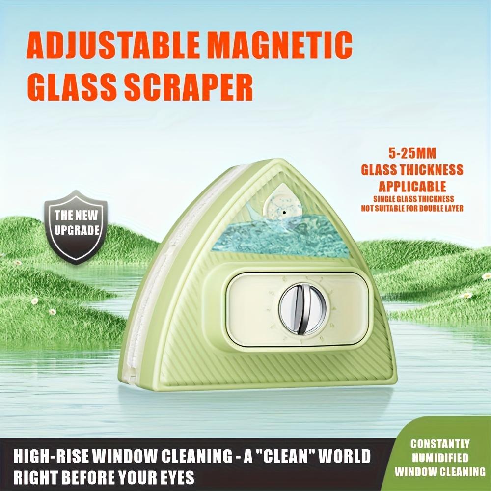 1 Upgraded Magnetic Double-Sided Window Cleaner Made of ABS Material, Reusable And Adjustable,Suitable for Glass Thickness of 3-30Mm