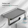 Wall-Mounted Toilet Paper Holder with Phone Shelf