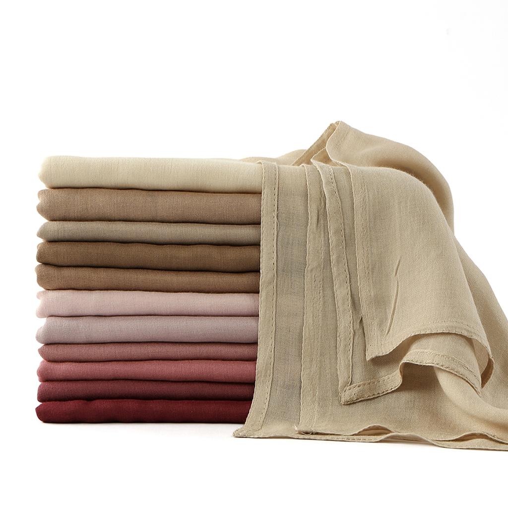 Big Size Cotton Rayon Hijab Scarf Women Ramadan Eid Muslim Headscarf Wraps Shawls Femme Musulman Headband Islam Turban 185*75CM